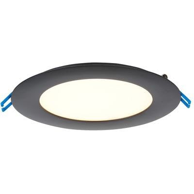 Lotus LED Lights LY6RCS/30K/BK Lotus 12 Watt 6" Super Thin Round Led Downlight - 3000K - 700 Lumens - Black