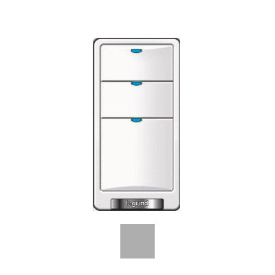 Wattstopper LMSW-103-G Digital Lighting 3-Button Wall Switch - Infrared – 24V - Gray