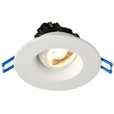 Lotus LED Lights LRG3-30K-WH Lotus 3" Round Regressed Gimbal Led Downlight - 7.5W - 38° Beam Angle – 3000K - 600 Lumens – 120V - White