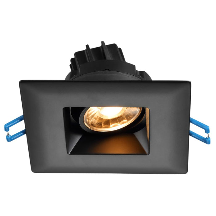 Lotus LED Lights LSG3-27K-BK Lotus 3" Square Regressed Gimbal LED Downlight - 7.5W - 38° Beam Angle – 2700K - 580 Lumens – 120V - Black