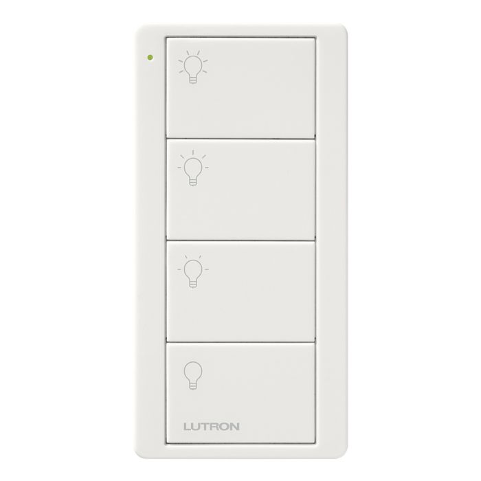 Lutron PJ2-4B-WH-L31P Pico 4 Button Light Scene Remote White Caseta Wireless