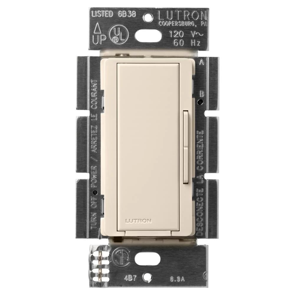 Lutron MA-RH-LA Maestro Companion Dimmer Switch - Multi-Location Dimmer for Maestro Dimmers/Timers/Sensors - Finish: Matte Light Almond