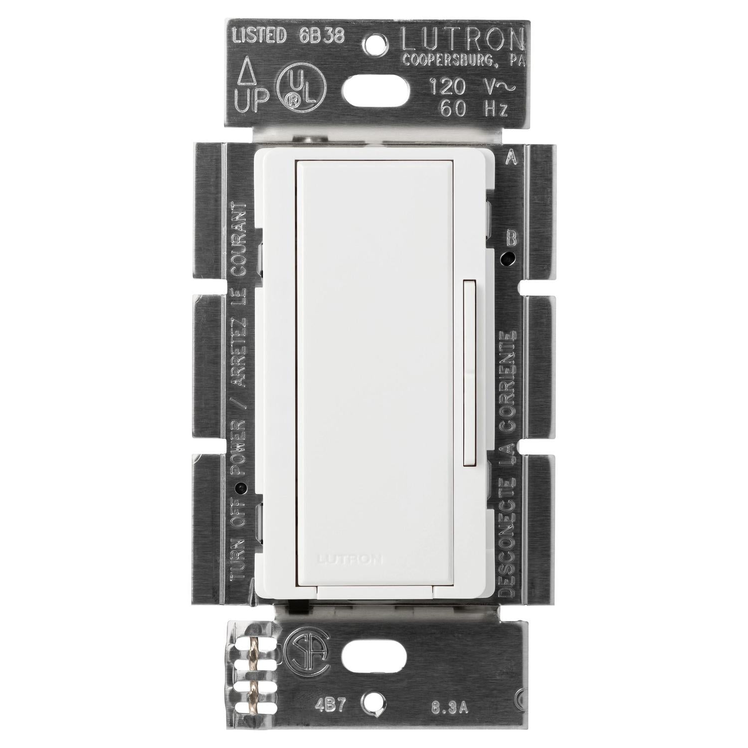 Lutron MA-RH-WH Maestro Companion Dimmer Switch - Multi-Location Dimmer for Maestro Dimmers/Timers/Sensors - Finish: Matte White