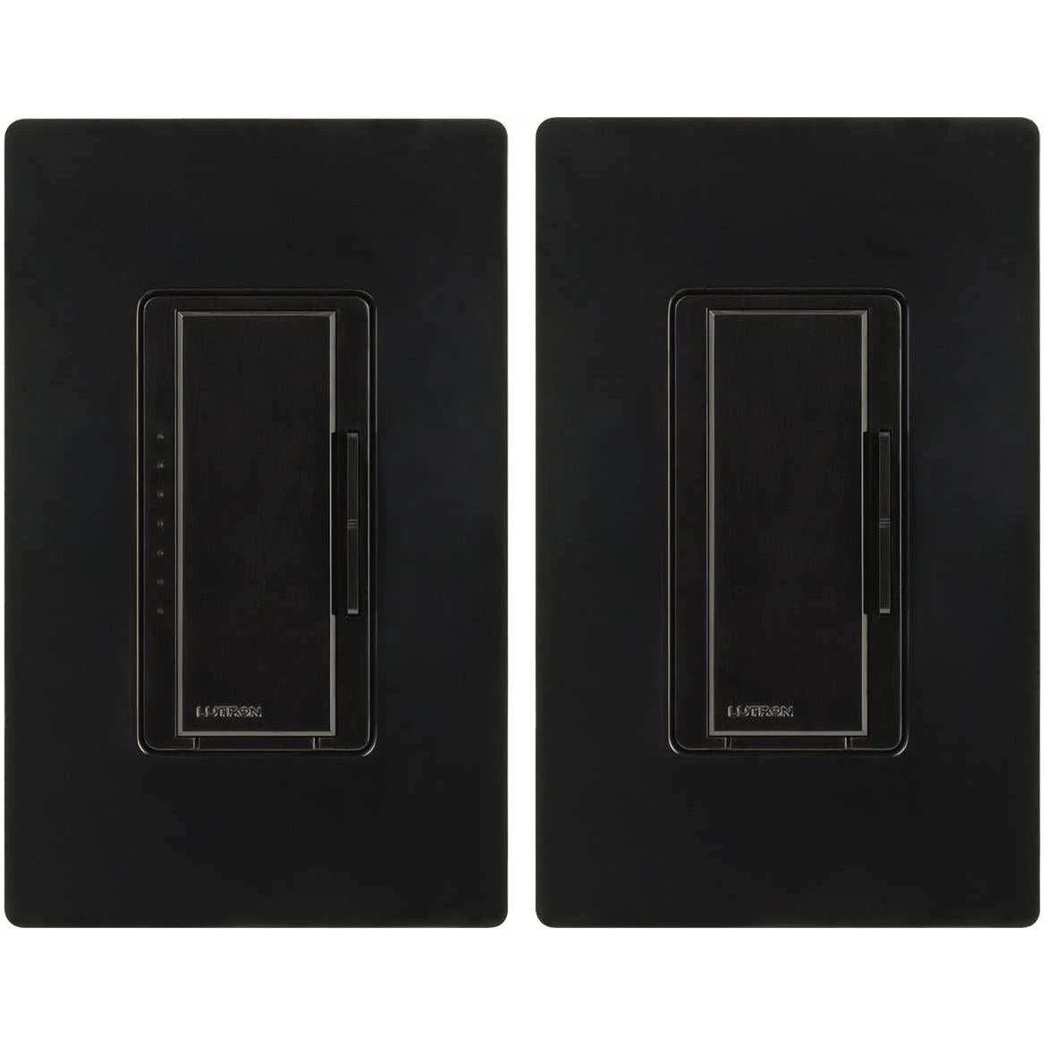 Lutron MACL-153M-RHW-BL Maestro LED Dimmer Switch - 150W LED - 120V - Single Pole/Multi-Location - Finish: Matte Black