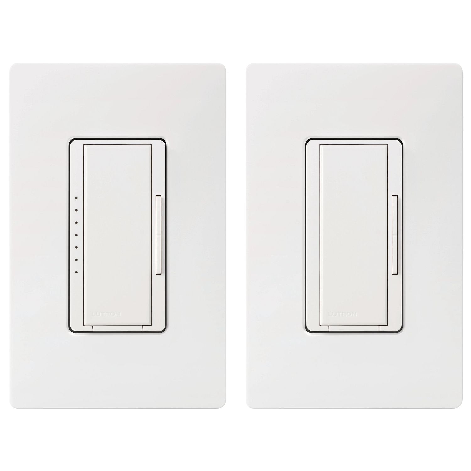 Lutron MACL-153M-RHW-WH Maestro LED Dimmer Switch - 150W LED - 120V - Single Pole/Multi-Location - Finish: Matte White