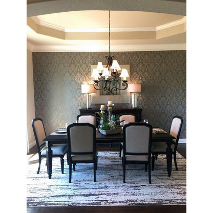 Maxim Lighting 12207FIOI Manor 9 Light Chandelier Installed in Dining Room Setting