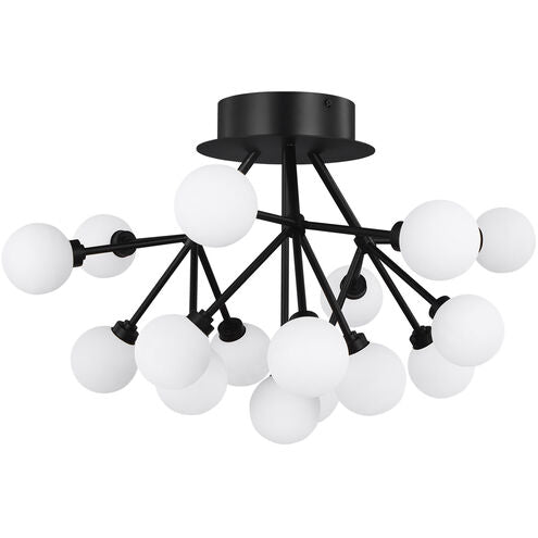 Visual Comfort Modern Collection 700FMMRAB-LED927 Sean Lavin Mara LED 25 Inch Matte Black Flush Mount 42.7W 2700K