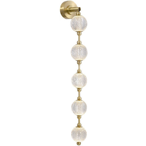 Alora Lighting WV321005NB-UNV-010 Marni LED 38.25 inch Natural Brass Bath Vanity Light Wall Light
