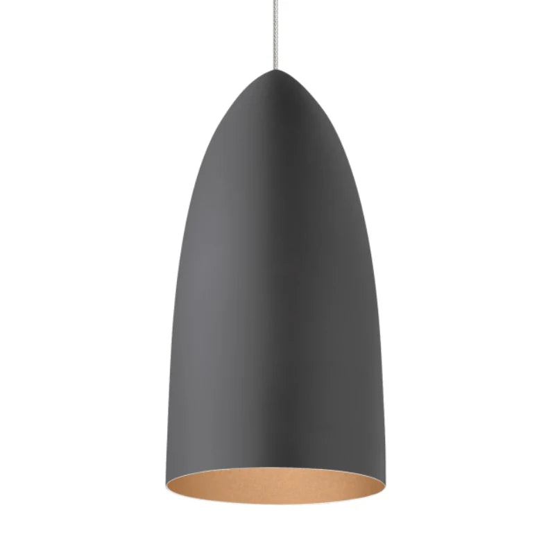 Visual Comfort Architectural 700MOSIGMYPS Mini Signal 4" Monorail Pendant Rubberized Gray/Copper Finish
