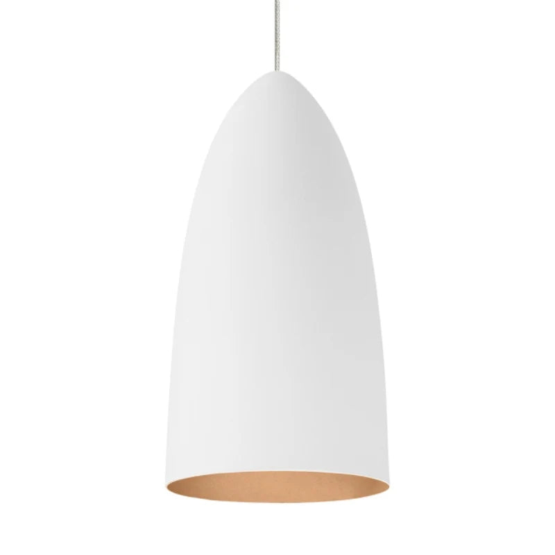 Visual Comfort Architectural 700MOSIGMWPS Mini Signal 4" Monorail Pendant Rubberized White/Copper Finish