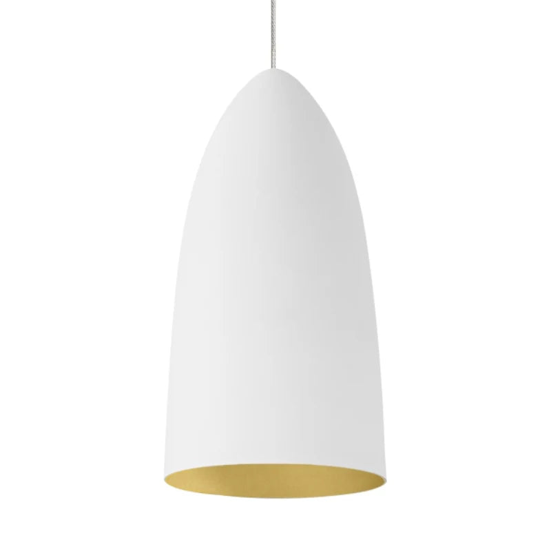Visual Comfort Architectural 700MPSIGMWGS Mini Signal 4" Monopoint Pendant Rubberized White/Gold Finish
