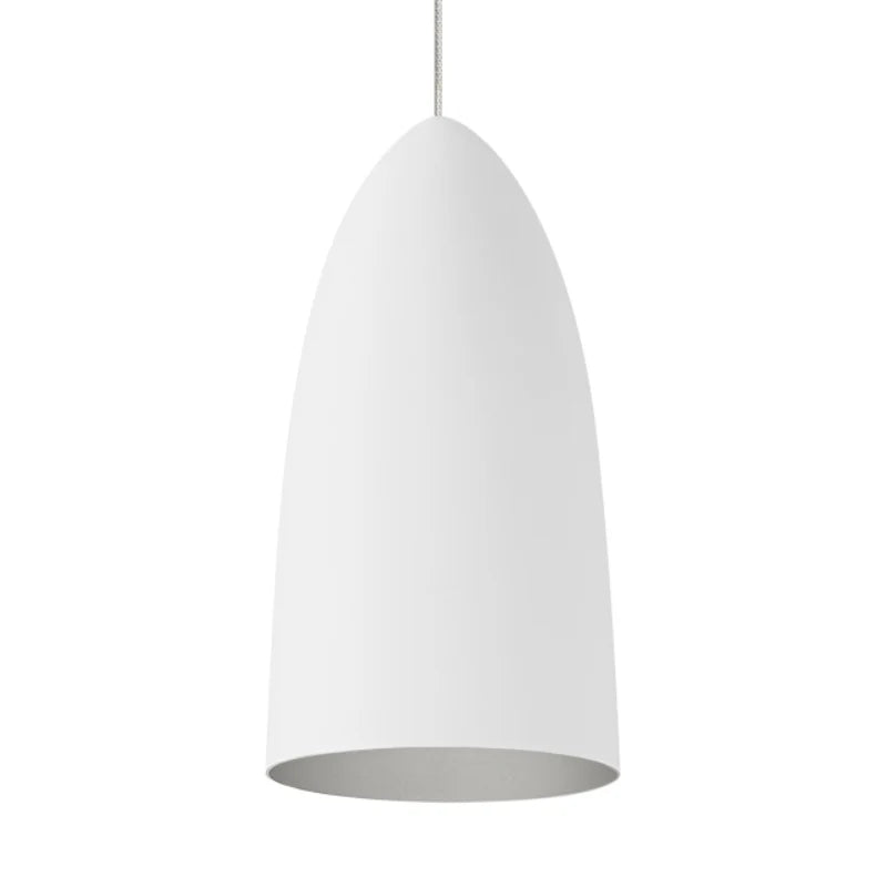 Visual Comfort Architectural 700FJSIGMWLS Mini Signal 4" Freejack Pendant Rubberized White/Platinum Finish