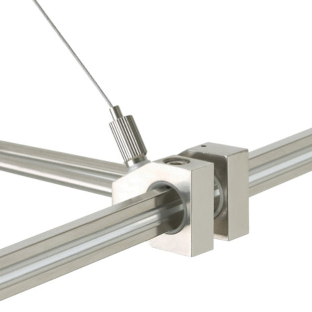 Visual Comfort Architectural 700MOSORGS Monorail Support Outside Rigger - Satin Nickel