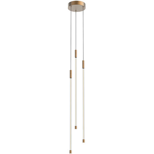 Kuzco Lighting MP75227-BG-UNV Motif 27 inch Multi-Pendant Ceiling Light Brushed Gold Finish