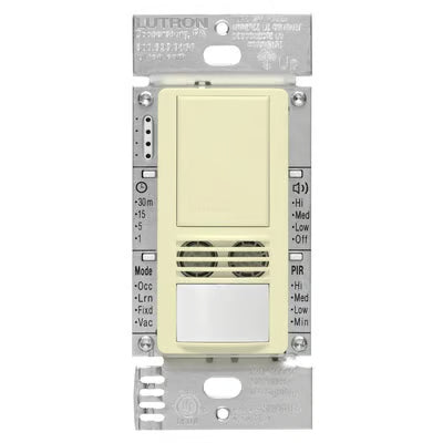 Lutron MS-A102-V-AL Maestro Dual-Tech Single Pole Vacancy Sensor Switch - Finish: Almond