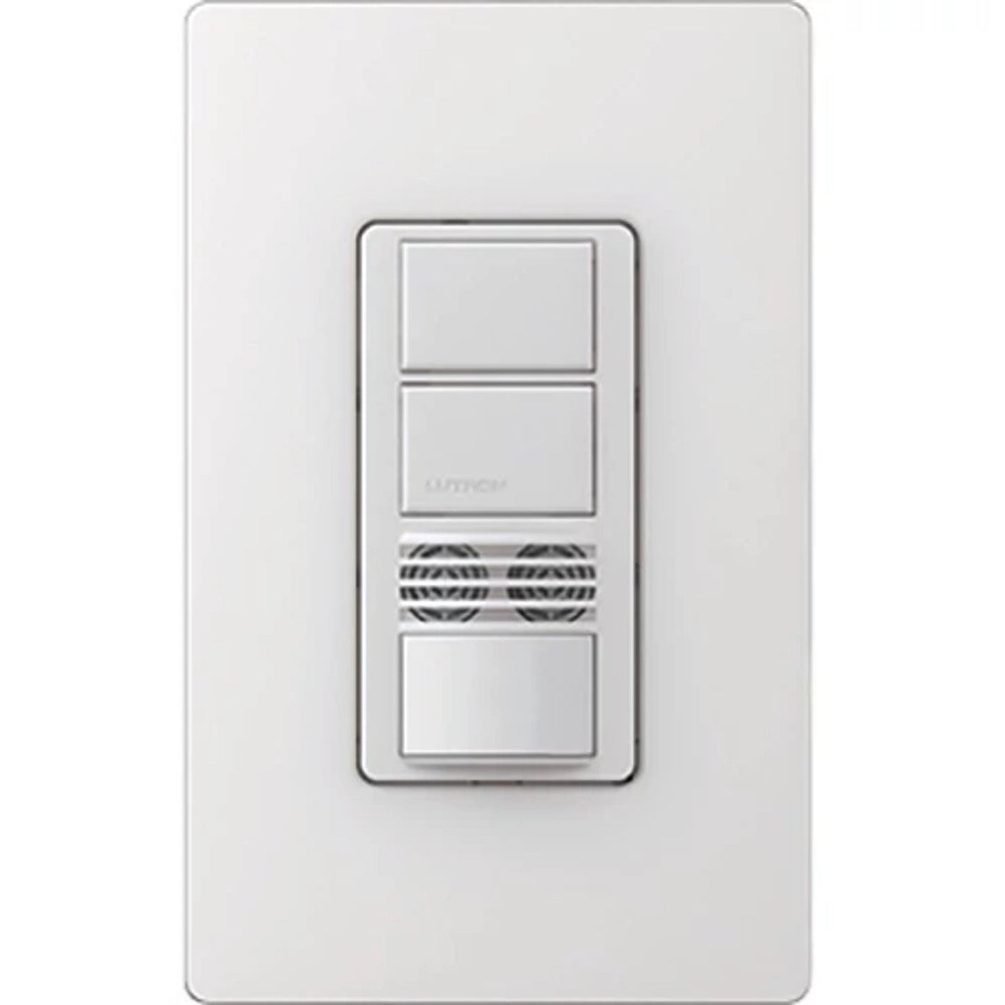 Lutron MS-A202-SW Maestro Dual-Circuit Dual-Technology Occupancy Single Pole Sensor Switch - 120-277V - Finish: Snow