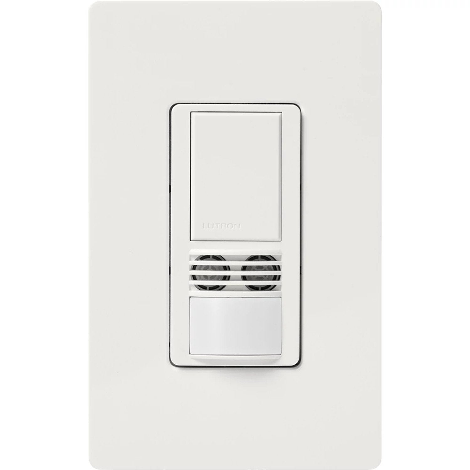 Lutron MS-B102-SW Maestro Dual-Technology Occupancy Single Pole/3-Way Sensor Switch - 120-277V - Finish: Snow
