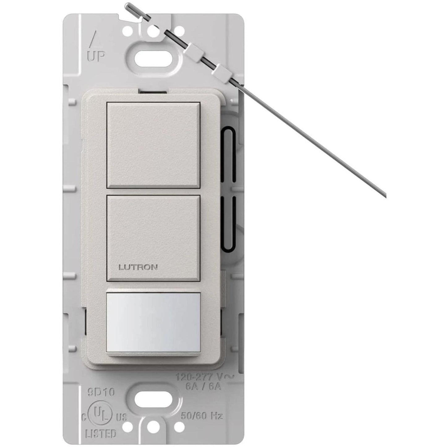 Lutron MS-OPS6-DDV-TP Maestro Dual Circuit Motion Dual Single Pole Sensor Switch - 6A Light/4.4A Fan - Ground or Neutral Required - 120-277V - Finish: Taupe
