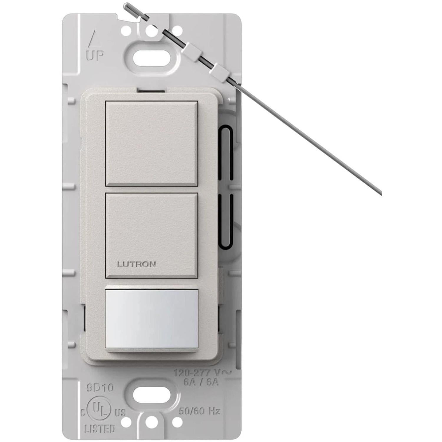 Lutron MS-OPS6-DDV-TP Maestro Dual Circuit Motion Dual Single Pole Sensor Switch - 6A Light/4.4A Fan - Ground or Neutral Required - 120-277V - Finish: Taupe