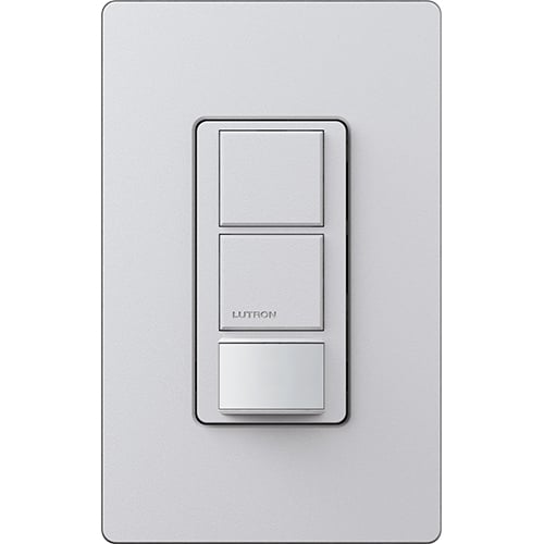 Lutron MS-PPS6-DDV-PD Maestro Partial-On Dual Circuit Motion Single Pole Sensor Switch - 6A Light - Ground or Neutral Required - 120-277V - Finish: Palladium