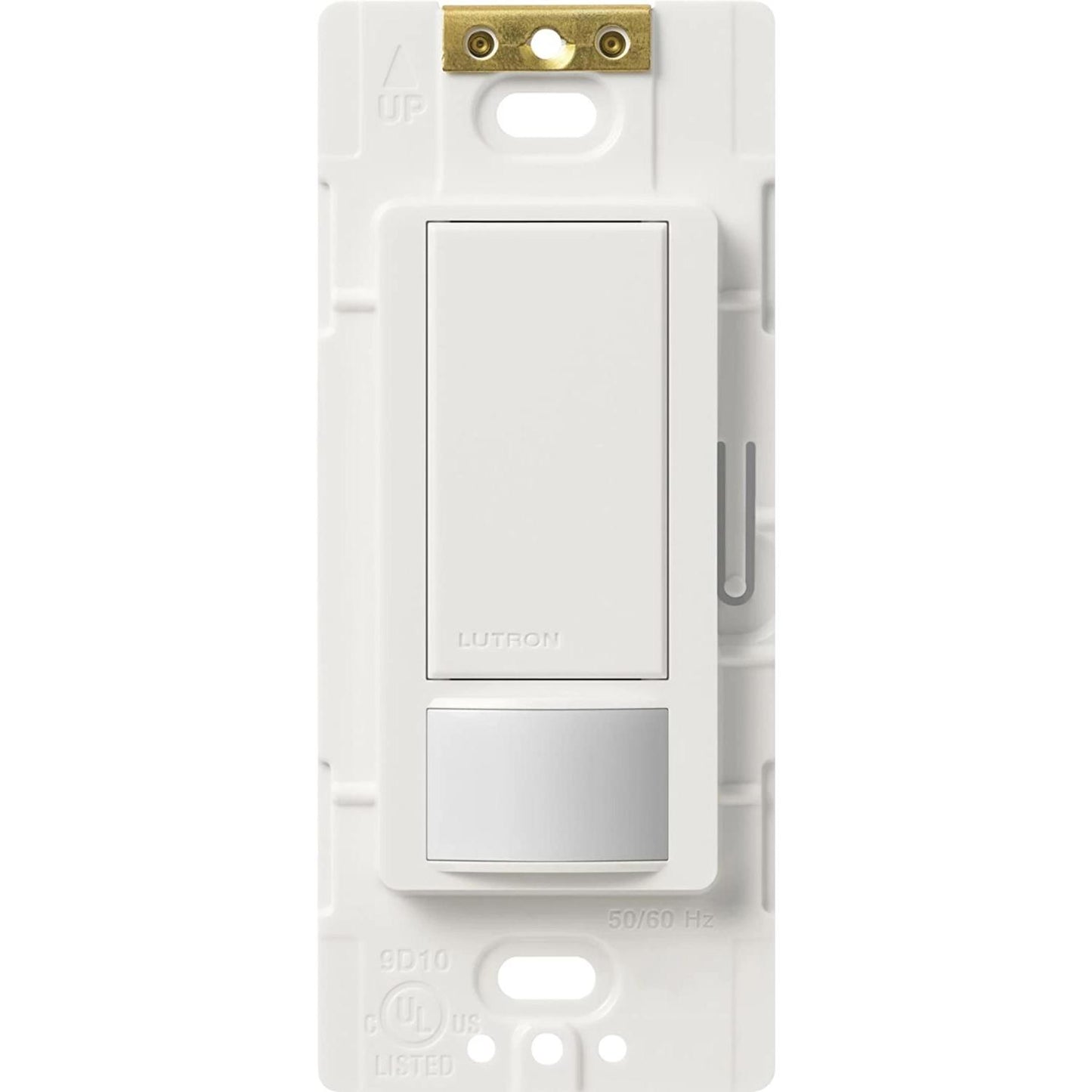 Lutron MS-VPS5M-SW Maestro Motion Single/Multi-Location Vacancy Only Sensor Switch - 5A Light, 3A Fan - Ground or Neutral Required - 120V - Finish: Snow