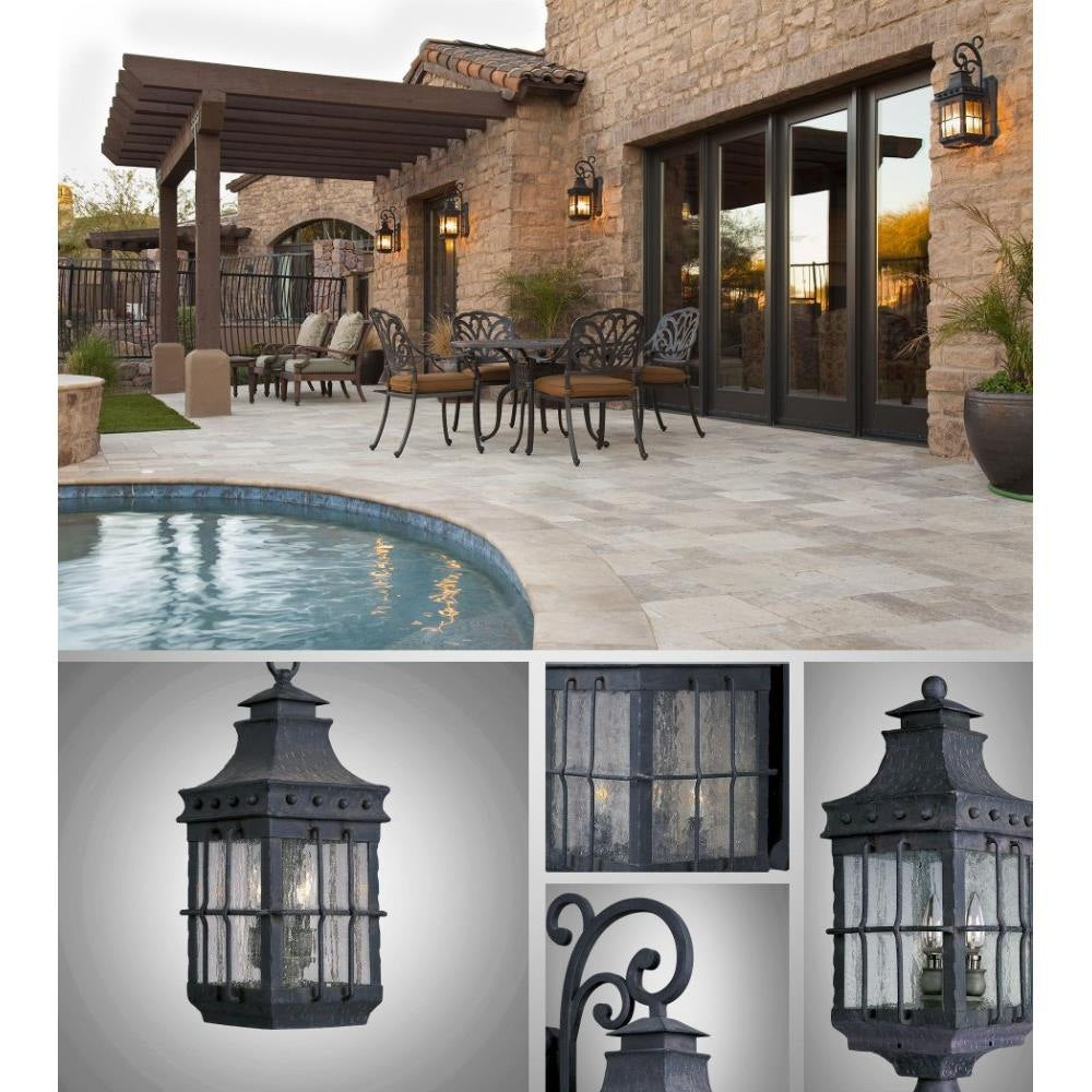 Maxim Lighting 30085CDCF Nantucket Outdoor Wall Lantern Collection Detail Shots