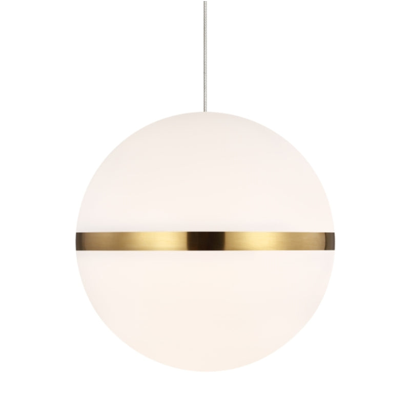 Visual Comfort Architectural 700MPHNENB-LEDS930 Modern 7" Mina Hanea 1-lt Monopoint LED Pendant Ceiling Light - 12V - CCT: 3000K - Finish: Natural Brass
