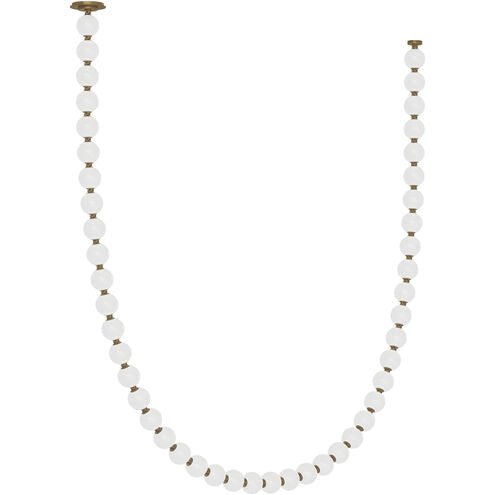 Visual Comfort Architectural SLCH22430NBS Modern 132" Perle Milk Glass LED Remote Mount Driver Chandelier Ceiling Light - 277V - CCT: 3000K - Finish: Natural Brass