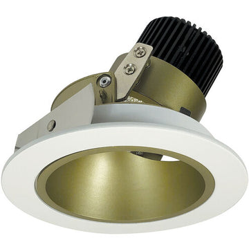 Nora Lighting NIO-4RDCDXCHMPW/HL 4" Iolite LED Round Adjustable Deep Reflector - High Lumens: 1000lm - CCT:  Comfort Dim (3100K-1800K) - Finish: Champagne Haze / Matte Powder White