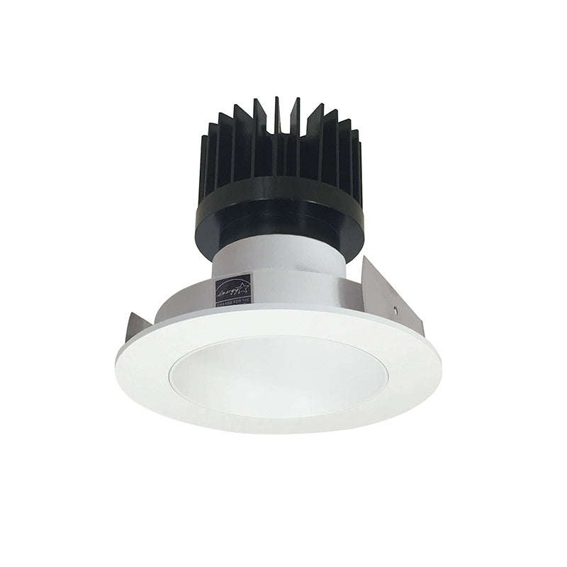 Nora Lighting NIO-4RNDCCDXMPW/HL 4" Iolite PLUS Recessed Light With Round Deep Cone Reflector - CCT: Comfort Dim (3100K-1800K) - Reflector Finish: Matte Powder White - Flange Finish: Matte Powder White