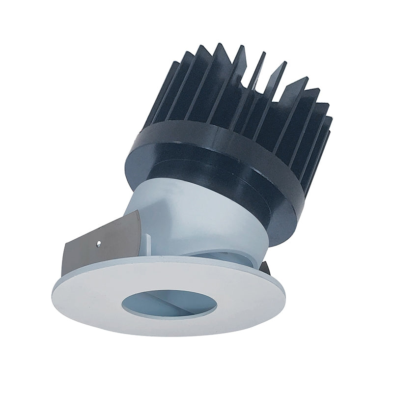 Nora Lighting NIO-4RPHACDXWW/HL 4" Iolite PLUS Recessed Round Adjustable Pinhole Trim - CCT: Comfort Dim (3100K-1800K) - Pinhole Finish: White - Flange Finish: White