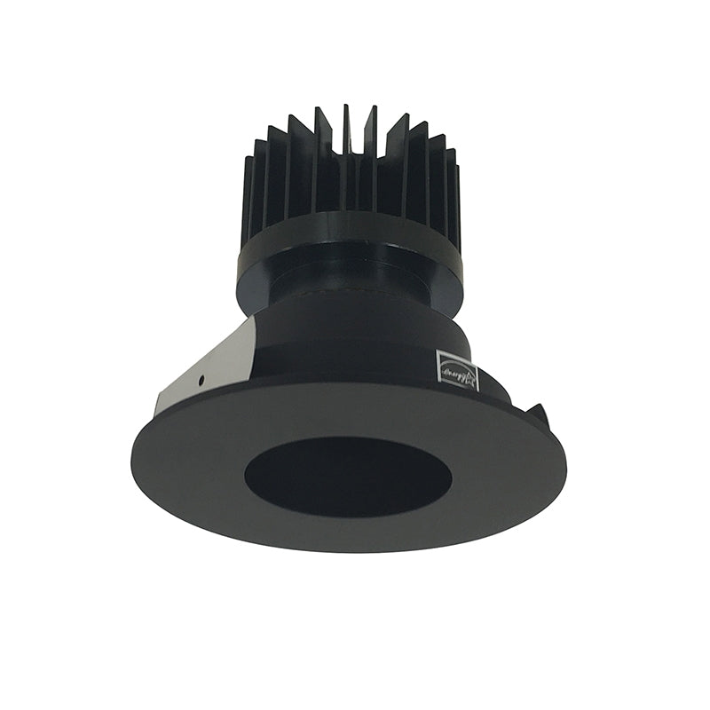Nora Lighting NIO-4RPHCDXBB/HL 4" Iolite PLUS Recessed Round Fixed Pinhole Trim - CCT: Comfort Dim (3100K-1800K) - Pinhole Finish: Black - Flange Finish: Black