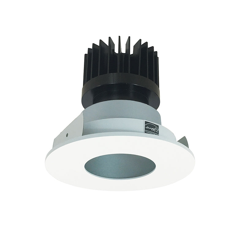 Nora Lighting NIO-4RPHCDXHZMPW/HL 4" Iolite PLUS Recessed Round Fixed Pinhole Trim - CCT: Comfort Dim (3100K-1800K) - Pinhole Finish: Haze - Flange Finish: Matte Powder White