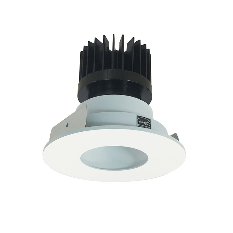 Nora Lighting NIO-4RPHCDXMPW/HL 4" Iolite PLUS Recessed Round Fixed Pinhole Trim - CCT: Comfort Dim (3100K-1800K) - Pinhole Finish: Matte Powder White - Flange Finish: Matte Powder White