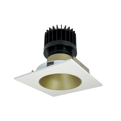 Nora Lighting NIO-4SNDCCDXCMPW/HL 4" Iolite Square Reflector with Round Aperture Trim - CCT: Comfort Dim - 28W - Reflector Finish: Specular Clear - Flange Finish: Matte Powder White