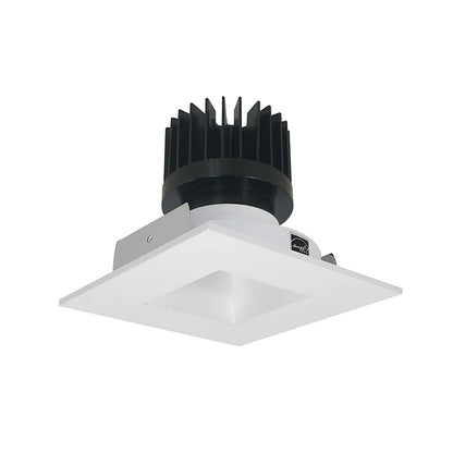 Nora Lighting NIO-4SNDSQCDXBMPW/HL 4" Iolite LED Square Reflector With Square Aperture - CCT:  Comfort Dim - 28W - Reflector Finish: Black - Flange Finish: Matte Powder white