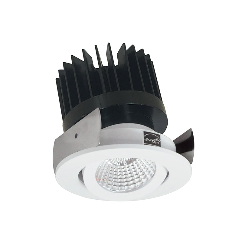 Nora Lighting NIOB-2RGCDXMPW/HL 2" Iolite LED Round Adjustable Gimbal - Hight Lumens - CCT: Comfort Dim (3100K-1800K) - Finish: Matte Powder White