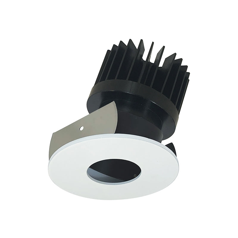 Nora Lighting NIOB-2RPHACDXBMPW/HL 2" Iolite Round Adjustable Pinhole Trim - CCT: Comfort Dim - 28W - Reflector Finish: Black - Flange Finish: Matte Powder White