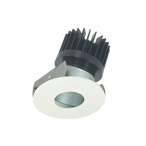 Nora Lighting NIOB-2RPHACDXHZMPW/HL 2" Iolite Round Adjustable Pinhole Trim - CCT: Comfort Dim - 28W - Reflector Finish: Haze - Flange Finish: Matte Powder White