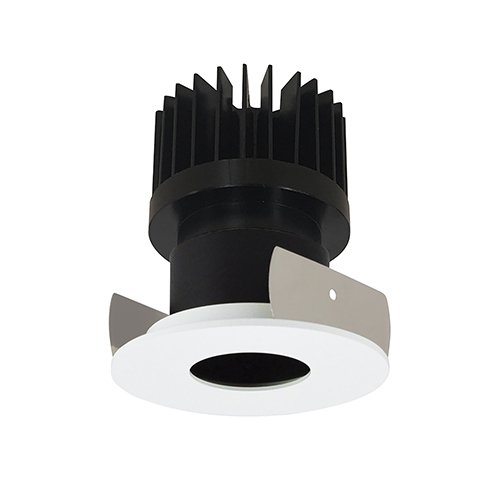 Nora Lighting NIOB-2RPHCDXBMPW/HL 2" Iolite Round Pinhole Trim - CCT: Comfort Dim - 28W - Reflector Finish: Black - Flange Finish: Matte Powder White