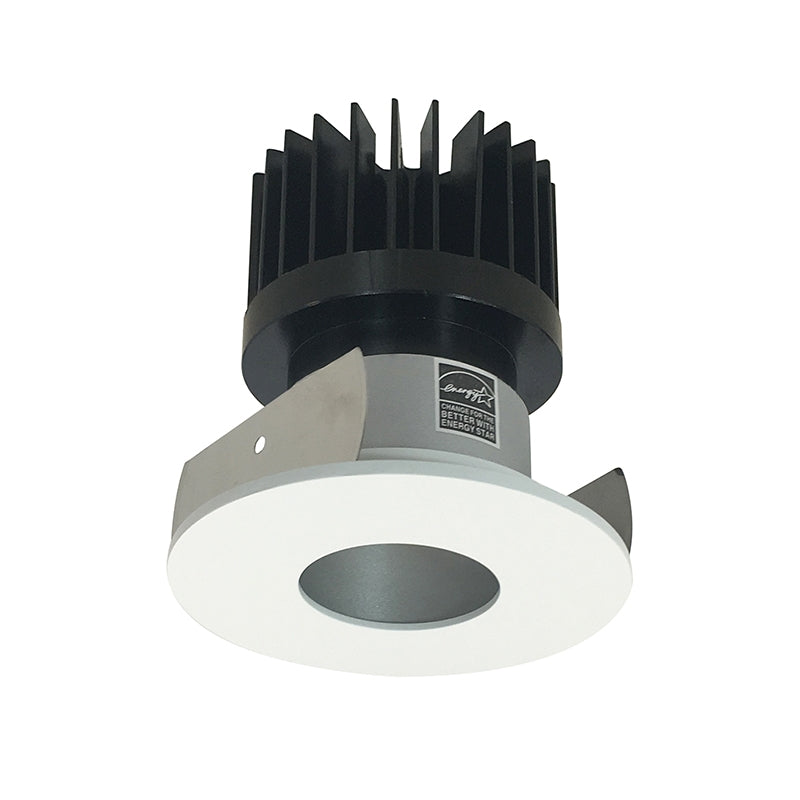 Nora Lighting NIOB-2RPHCDXHZMPW/HL 2" Iolite Round Pinhole Trim - CCT: Comfort Dim - 28W - Reflector Finish: Haze - Flange Finish: Matte Powder White