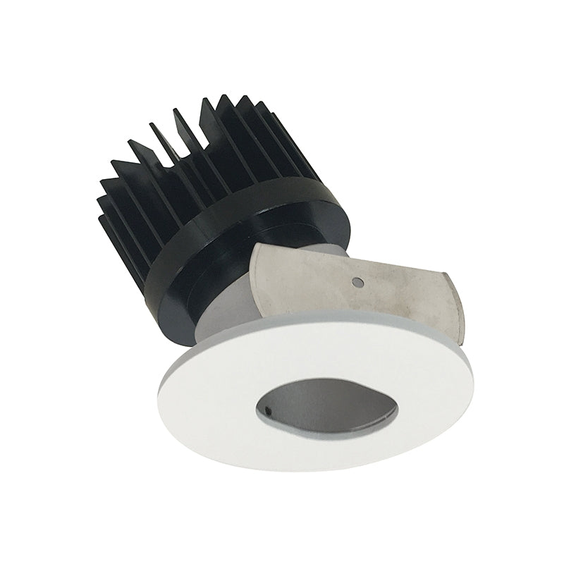 Nora Lighting NIOB-2RSLCDXHZMPW/HL 2" Iolite Round Adjustable Slot Aperture Trim - CCT: Comfort Dim - 28W - Reflector Finish: Haze - Flange Finish: Matte Powder White