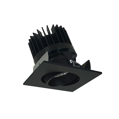 Nora Lighting NIOB-2SCCDXBB/HL 2" Iolite Square Adjustable Cone Reflector Trim - CCT: Comfort Dim - 28W - Reflector Finish: Black - Flange Finish: Black