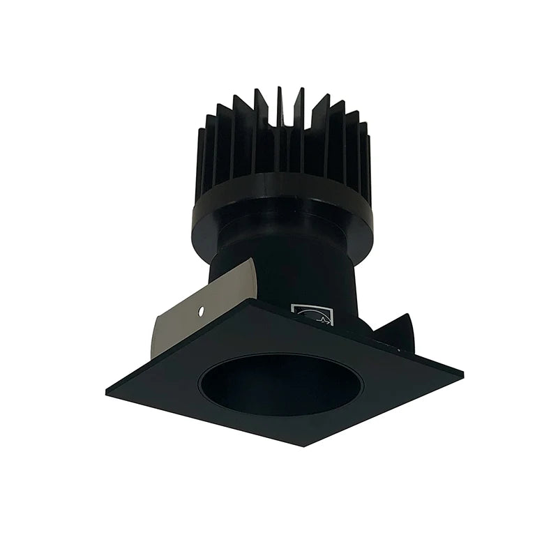 Nora Lighting NIOB-2SNDCCDXBB/HL 2" Iolite Square Reflector with Round Aperture Trim - CCT:  Comfort Dim - 28W - Reflector Finish: Black - Flange Finish: Black