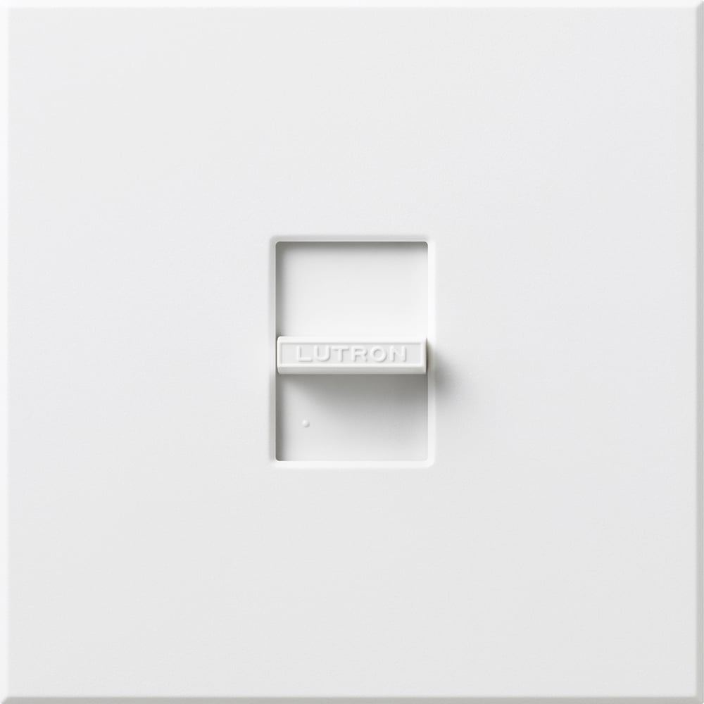 Lutron NLV-1500-WH Nova 1200W (1500VA) Magnetic Low Voltage Single Pole Slide-to-Off Dimmer Wall Plate Included - Finish: White