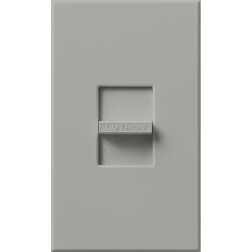 Lutron NLV-600-GR Nova 450W (600VA) Magnetic Low Voltage Single Pole Slide-to-Off Dimmer Wall Plate Included - Finish: Gray