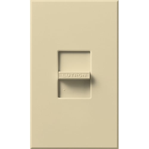 Lutron NLV-600-IV Nova 450W (600VA) Magnetic Low Voltage Single Pole Slide-to-Off Dimmer Wall Plate Included - Finish: Ivory