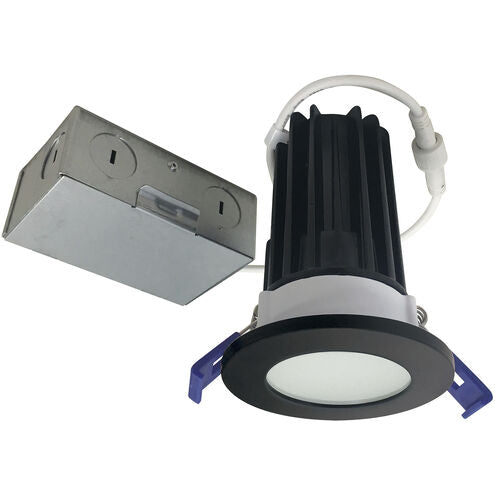 Nora Lighting NM2-2RDCS8540BB M2 Mini Recessed Downlight Round Lensed Shower Trim - CCT: 4000K - Lumens: 850 - Finish: Black