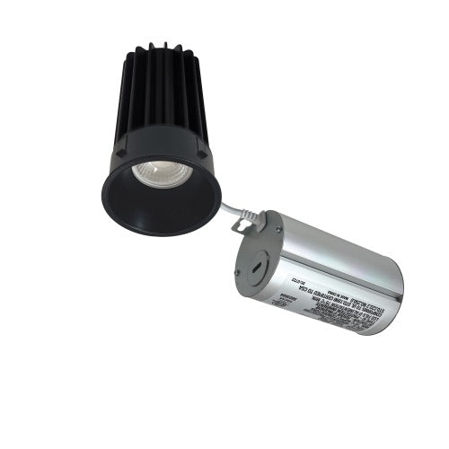 Nora Lighting NM2-2RTLDC8527BB 2" M2 Round Trimless LED Downlight - 10 Watt - 2700K - Matte Black