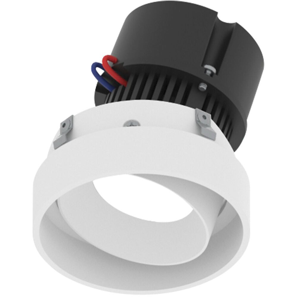 Nora Lighting NPR-4RTLACDXHW 4" Pearl 120V LED Round Trimless Adjustable Retrofit - CCT: Comfort Dim - Adjustable Finish: Haze - Reflector Finish: White